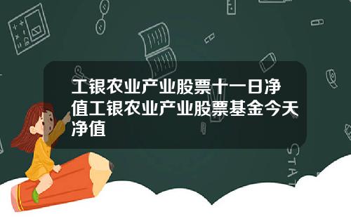 工银农业产业股票十一日净值工银农业产业股票基金今天净值