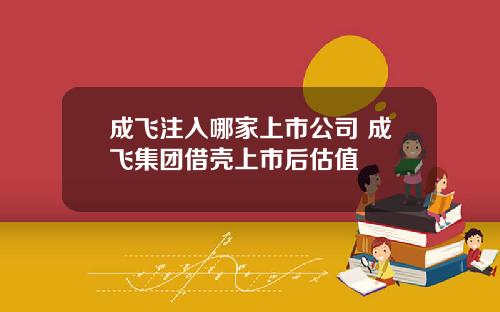 成飞注入哪家上市公司 成飞集团借壳上市后估值