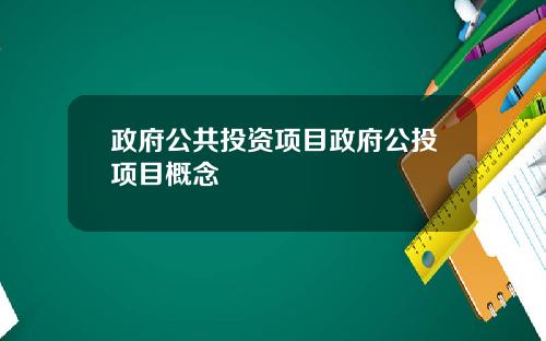 政府公共投资项目政府公投项目概念