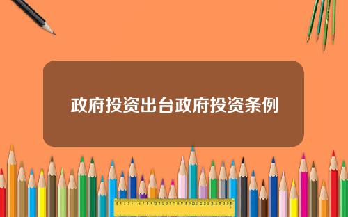 政府投资出台政府投资条例