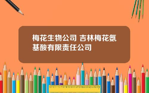 梅花生物公司 吉林梅花氨基酸有限责任公司