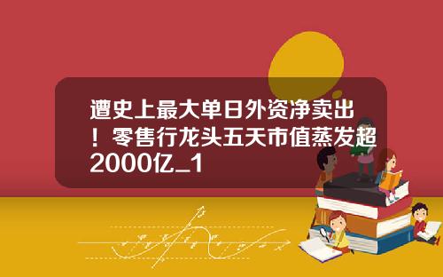 遭史上最大单日外资净卖出！零售行龙头五天市值蒸发超2000亿_1