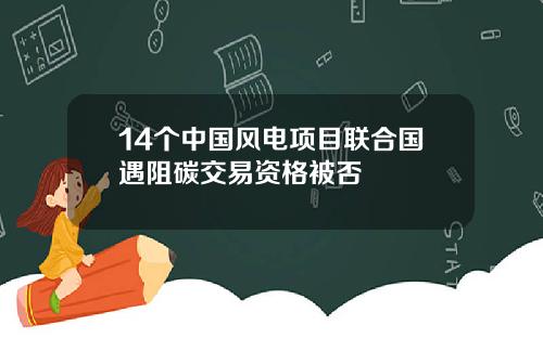 14个中国风电项目联合国遇阻碳交易资格被否