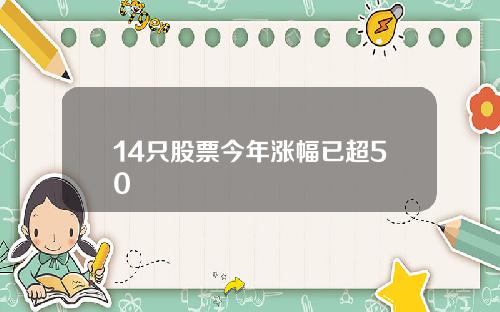 14只股票今年涨幅已超50
