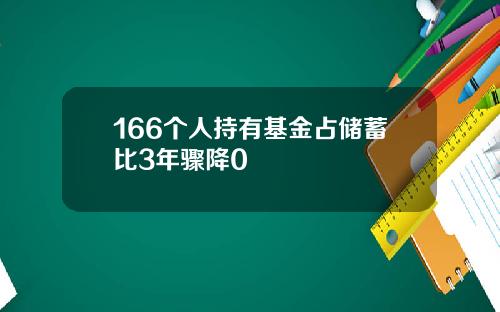 166个人持有基金占储蓄比3年骤降0