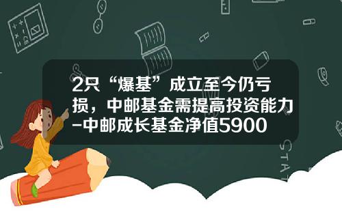 2只“爆基”成立至今仍亏损，中邮基金需提高投资能力-中邮成长基金净值590002