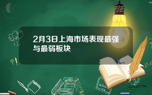 2月3日上海市场表现最强与最弱板块