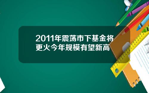 2011年震荡市下基金将更火今年规模有望新高