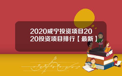 2020咸宁投资项目2020投资项目排行【最新】