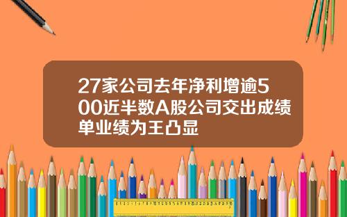 27家公司去年净利增逾500近半数A股公司交出成绩单业绩为王凸显