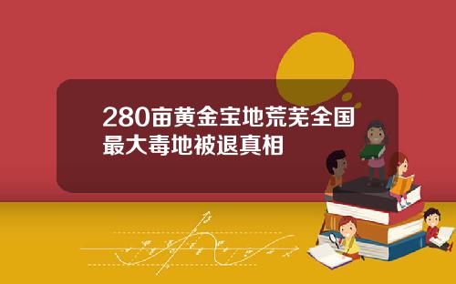 280亩黄金宝地荒芜全国最大毒地被退真相