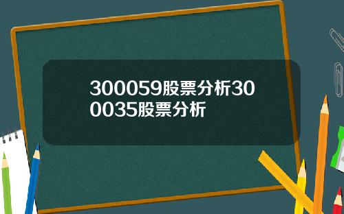 300059股票分析300035股票分析