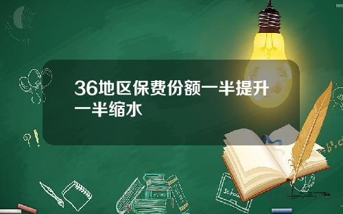 36地区保费份额一半提升一半缩水