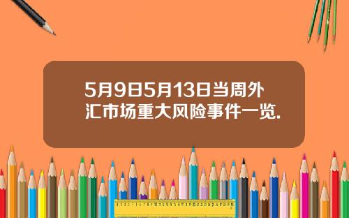 5月9日5月13日当周外汇市场重大风险事件一览.