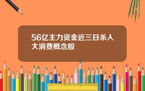 56亿主力资金近三日杀入大消费概念股