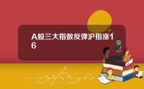A股三大指数反弹沪指涨16