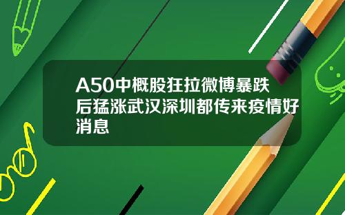 A50中概股狂拉微博暴跌后猛涨武汉深圳都传来疫情好消息
