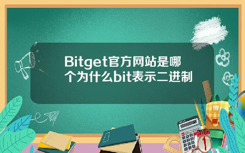 Bitget官方网站是哪个为什么bit表示二进制