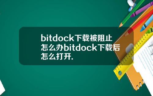 bitdock下载被阻止怎么办bitdock下载后怎么打开.