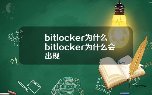 bitlocker为什么bitlocker为什么会出现