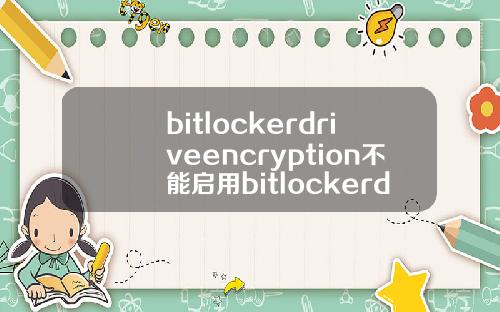 bitlockerdriveencryption不能启用bitlockerdriveencryption有什么用