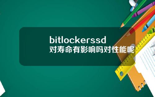 bitlockerssd对寿命有影响吗对性能呢