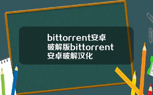 bittorrent安卓破解版bittorrent安卓破解汉化
