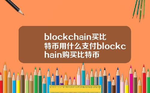 blockchain买比特币用什么支付blockchain购买比特币