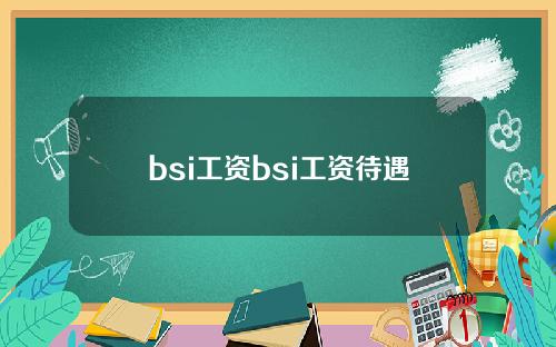 bsi工资bsi工资待遇