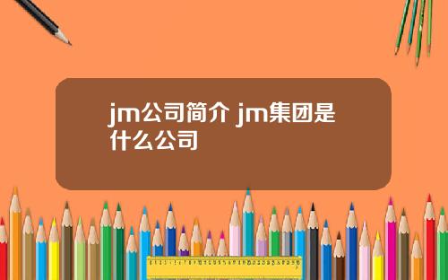 jm公司简介 jm集团是什么公司