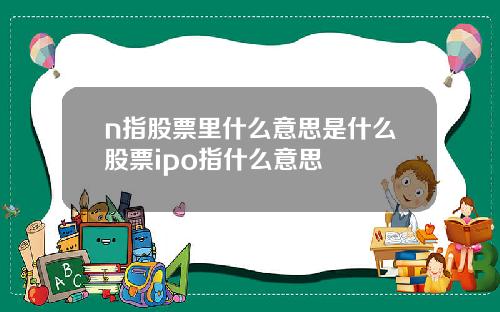 n指股票里什么意思是什么股票ipo指什么意思