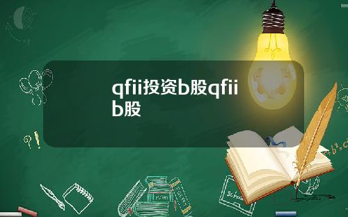qfii投资b股qfiib股