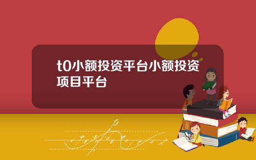 t0小额投资平台小额投资项目平台