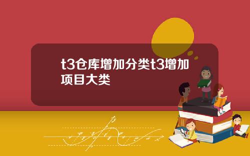 t3仓库增加分类t3增加项目大类