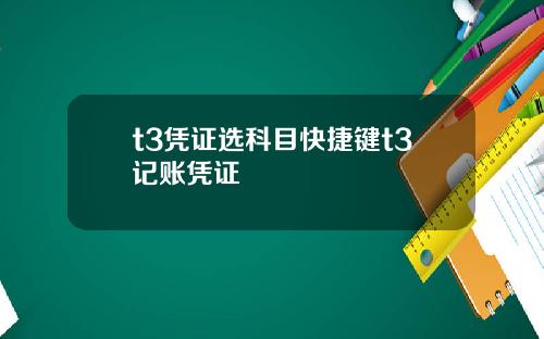 t3凭证选科目快捷键t3记账凭证