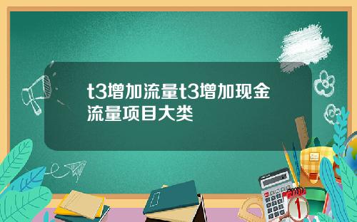 t3增加流量t3增加现金流量项目大类