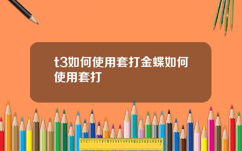 t3如何使用套打金蝶如何使用套打