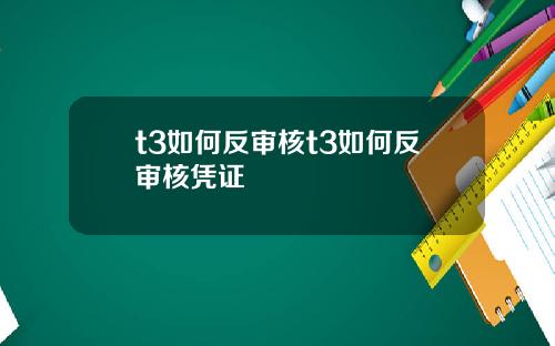 t3如何反审核t3如何反审核凭证