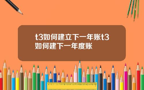 t3如何建立下一年账t3如何建下一年度账