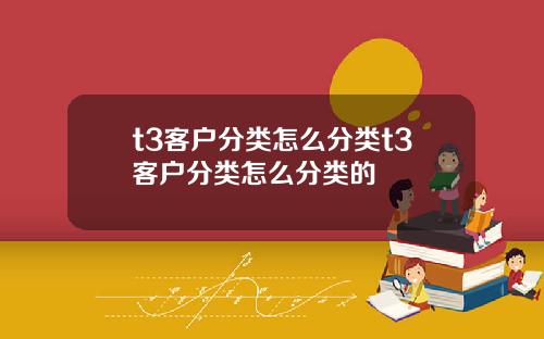 t3客户分类怎么分类t3客户分类怎么分类的