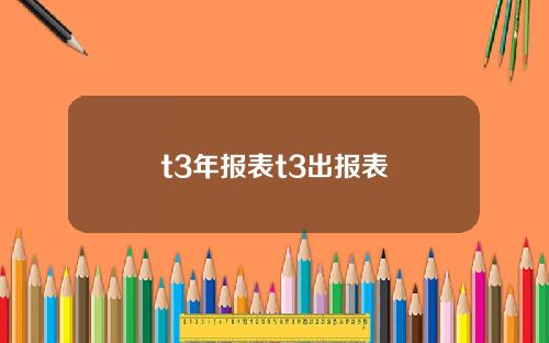 t3年报表t3出报表