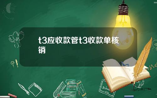 t3应收款管t3收款单核销