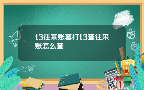 t3往来账套打t3查往来账怎么查