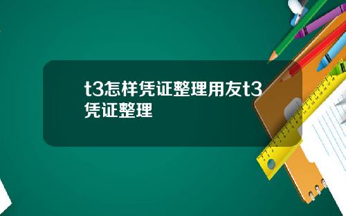 t3怎样凭证整理用友t3凭证整理