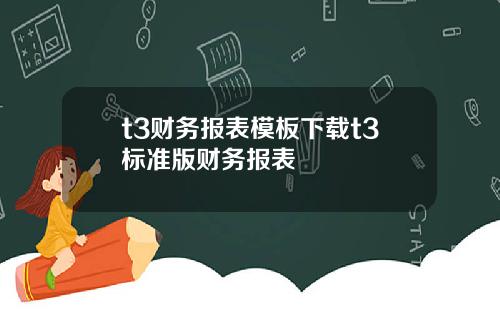 t3财务报表模板下载t3标准版财务报表