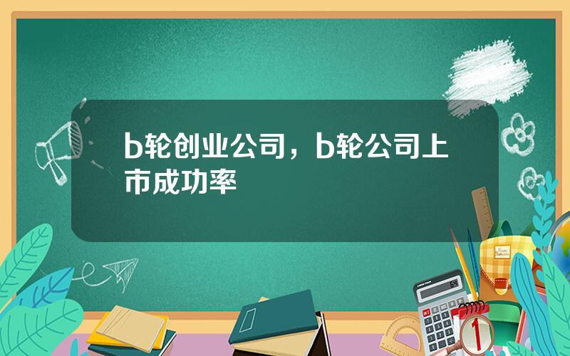 b轮创业公司，b轮公司上市成功率