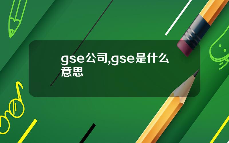 gse公司,gse是什么意思