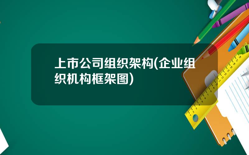 上市公司组织架构(企业组织机构框架图)