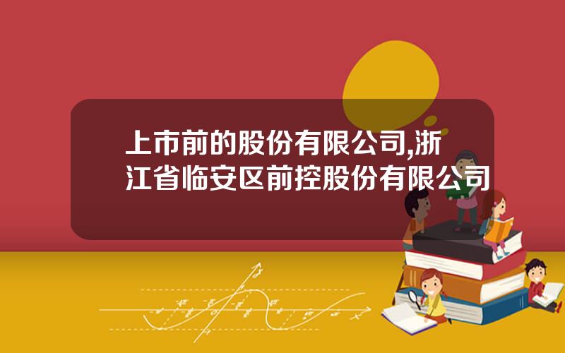 上市前的股份有限公司,浙江省临安区前控股份有限公司