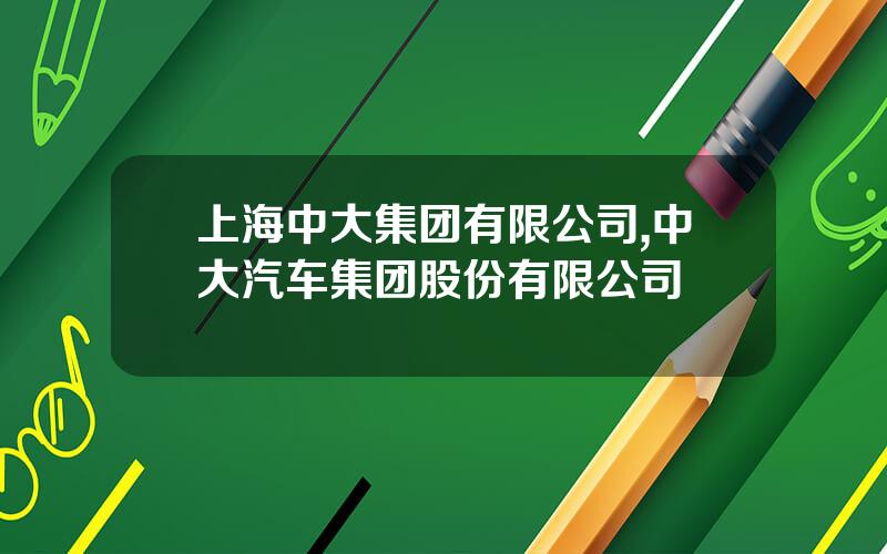 上海中大集团有限公司,中大汽车集团股份有限公司